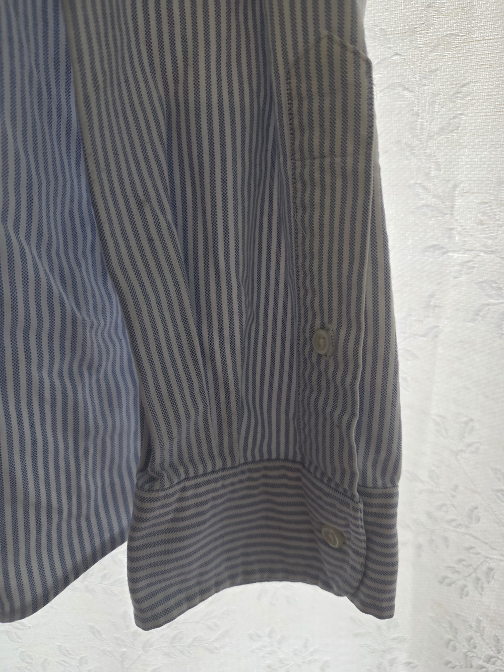 Ralph Lauren Blue and White Striped Dress Shirt